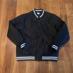 Crazy 8 by Gymboree Black Bomber Lightweight Jacket - size 10/12